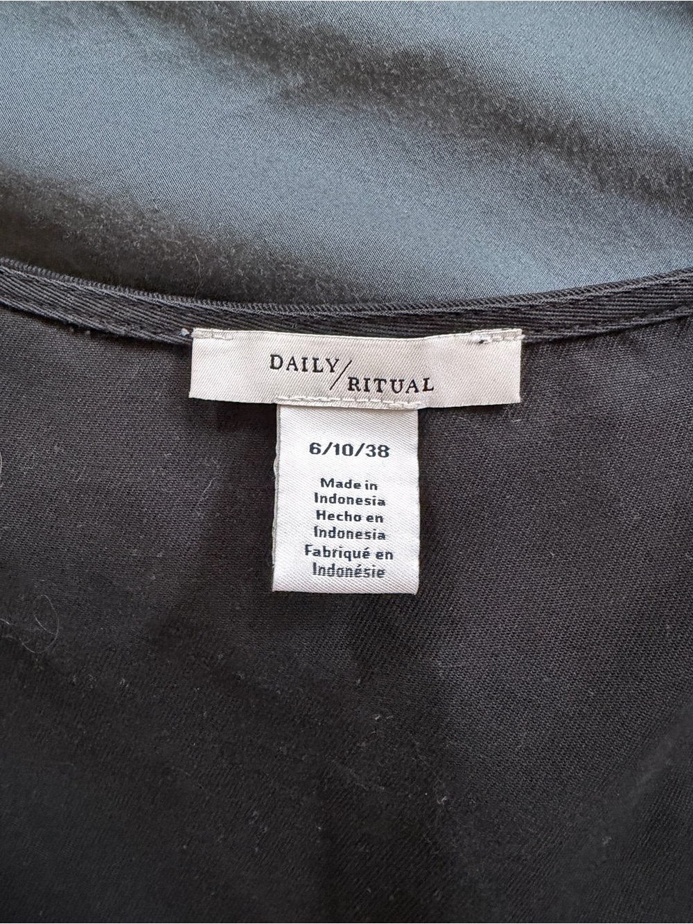 Daily Ritual Black Wrap Romper - Picture 2 of 2